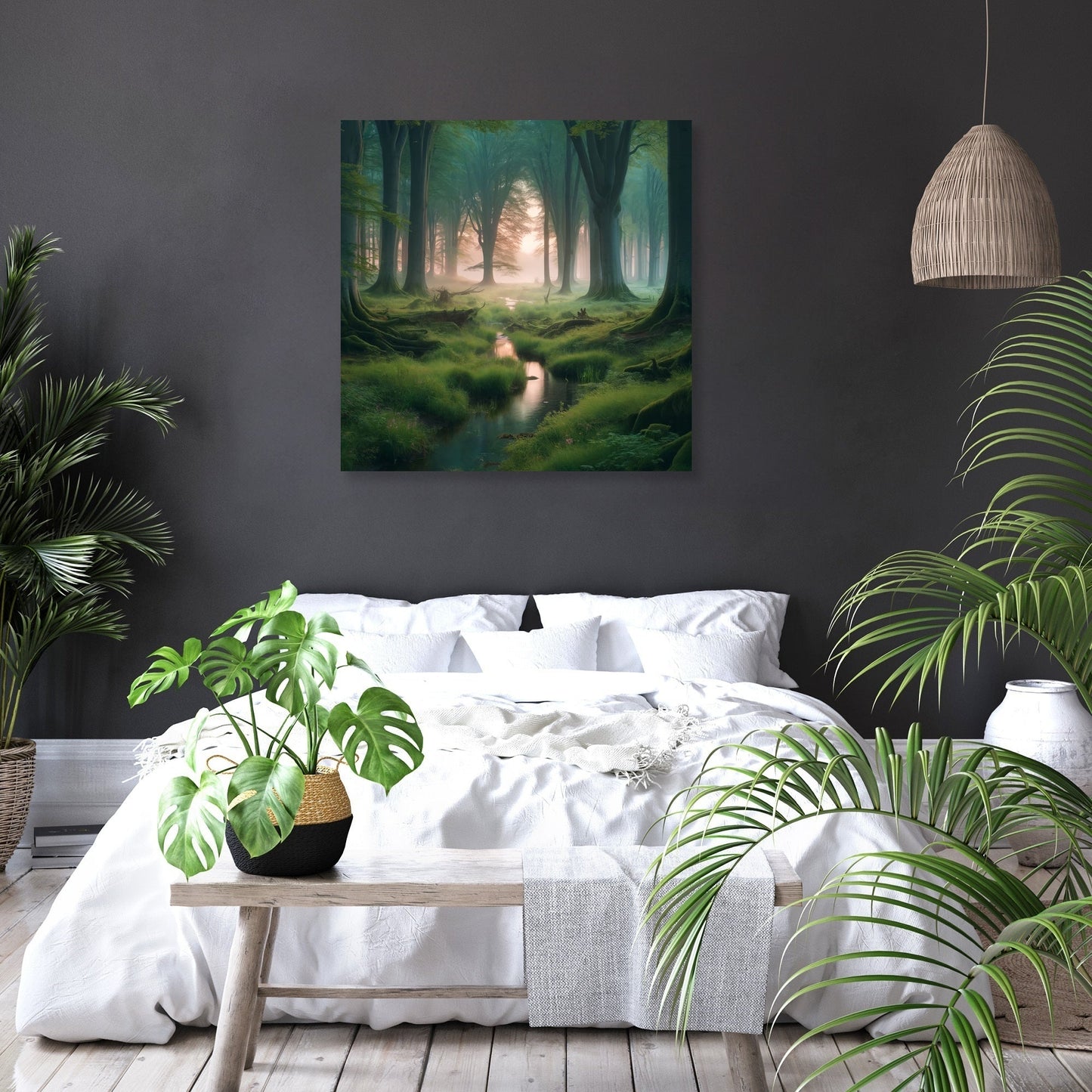 Dawn Forest Haven Canvas