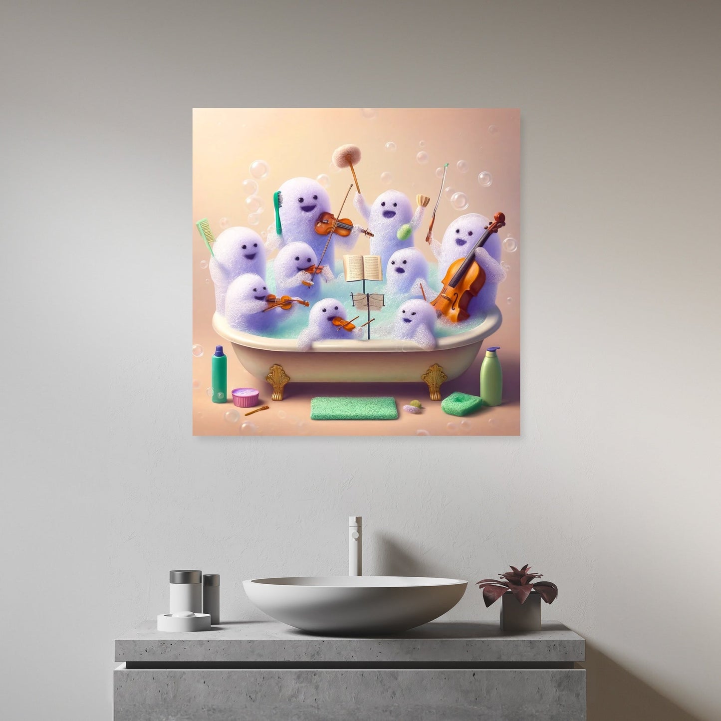 Bubble Bath Symphony Canvas