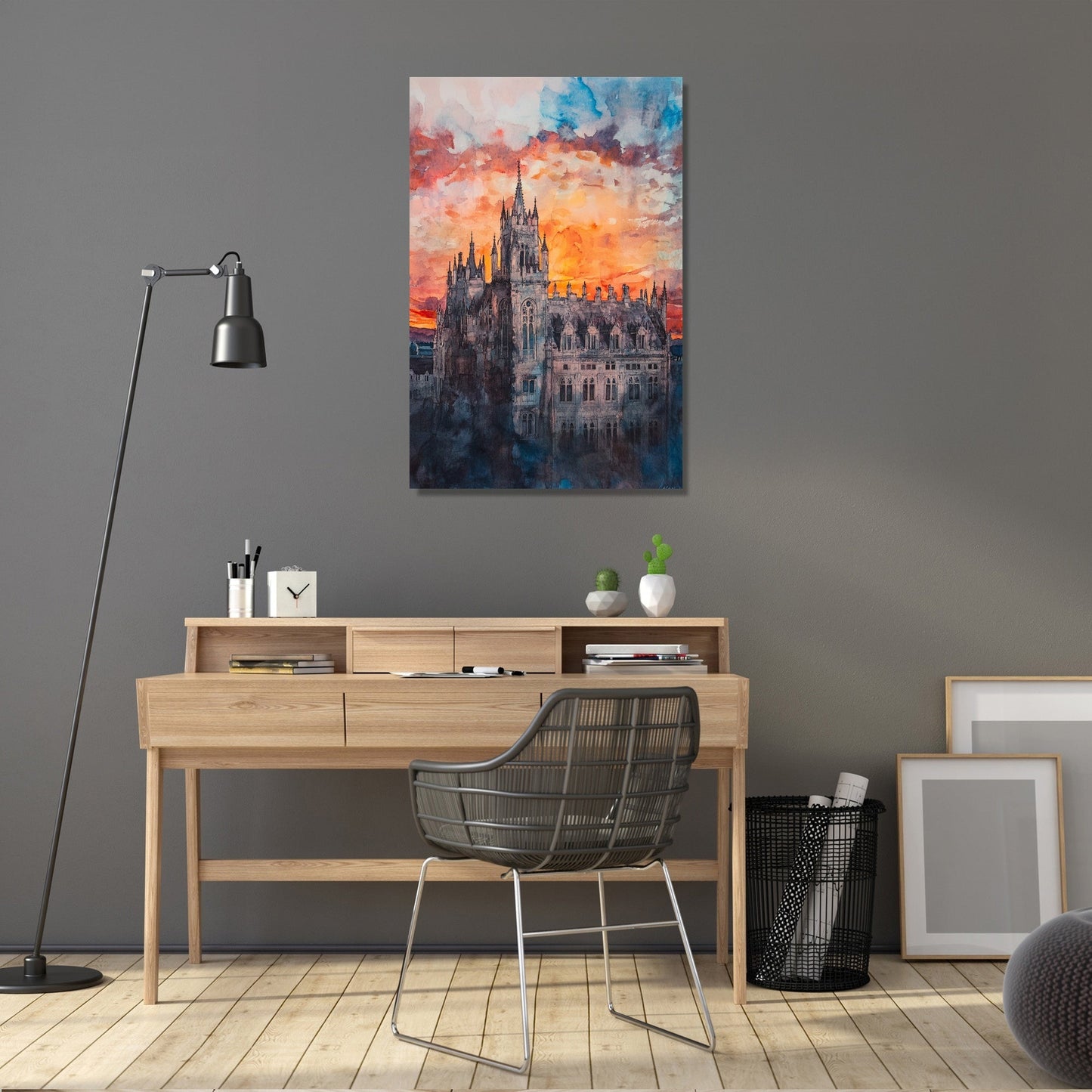 Marischal Sunset Reflection Canvas