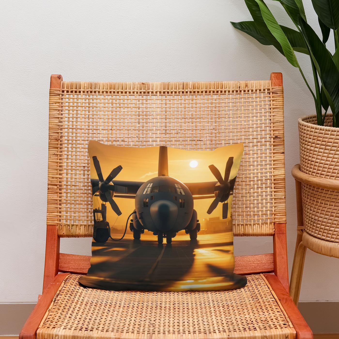 Golden Hour Mission Cotton Cushion