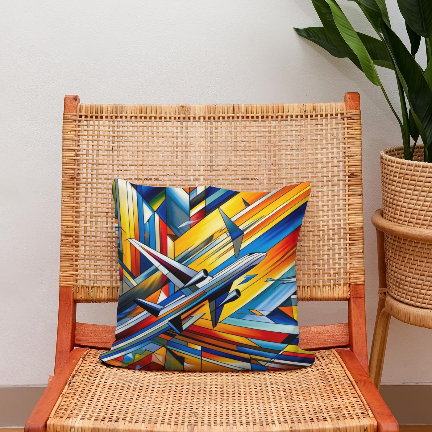 Abstract Altitudes Cotton Cushion