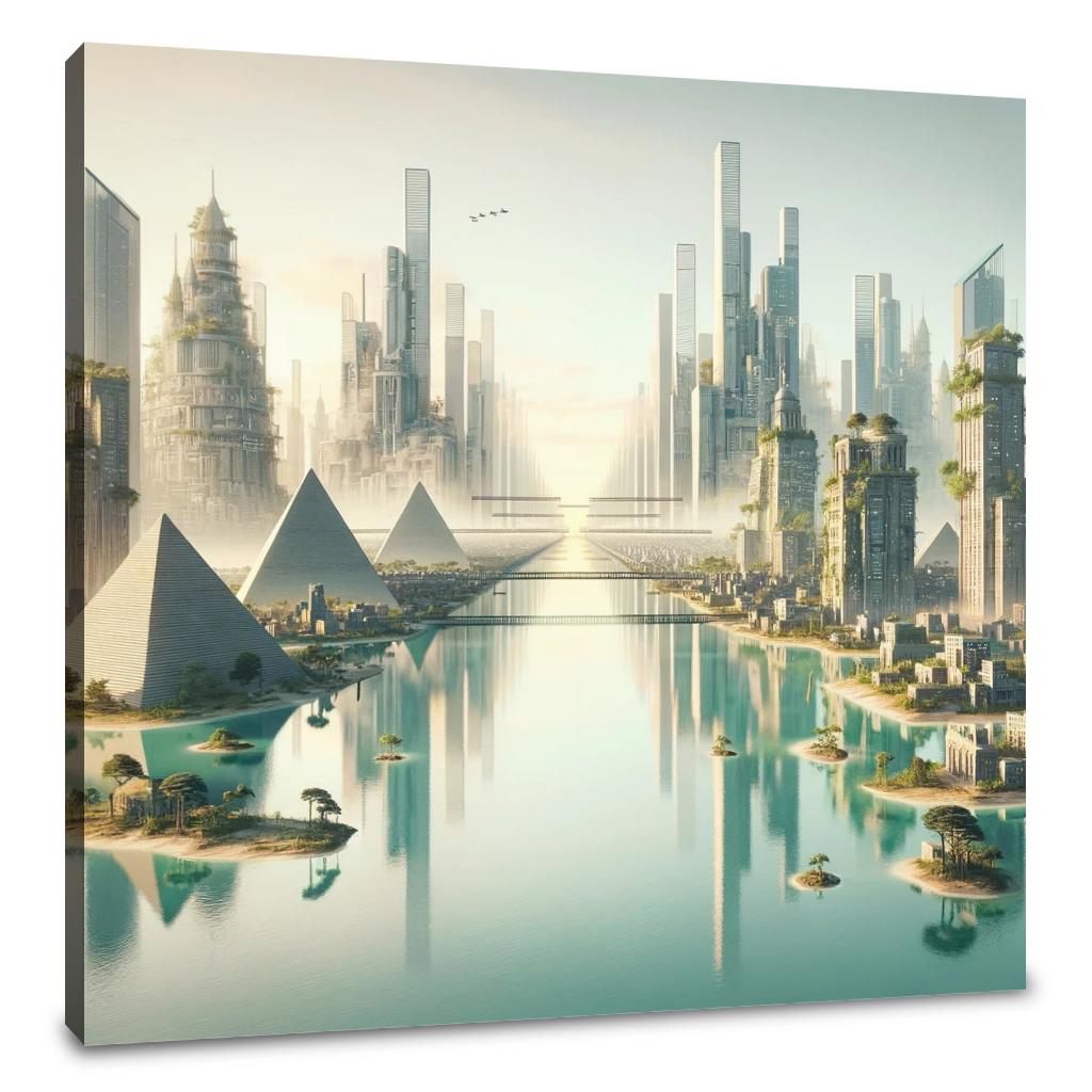 Timeless City Reflections Canvas