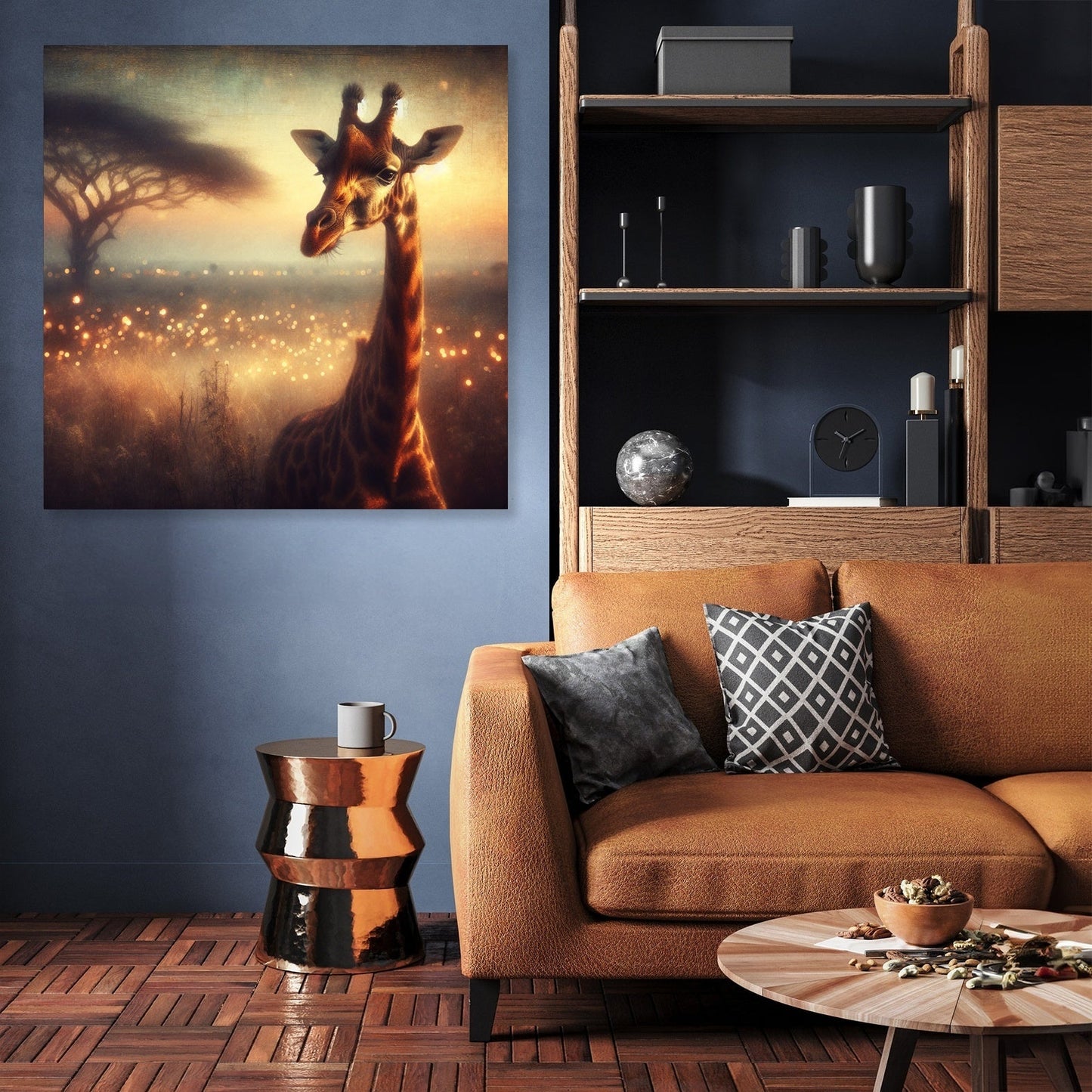 Regal Dawn Giraffe Canvas