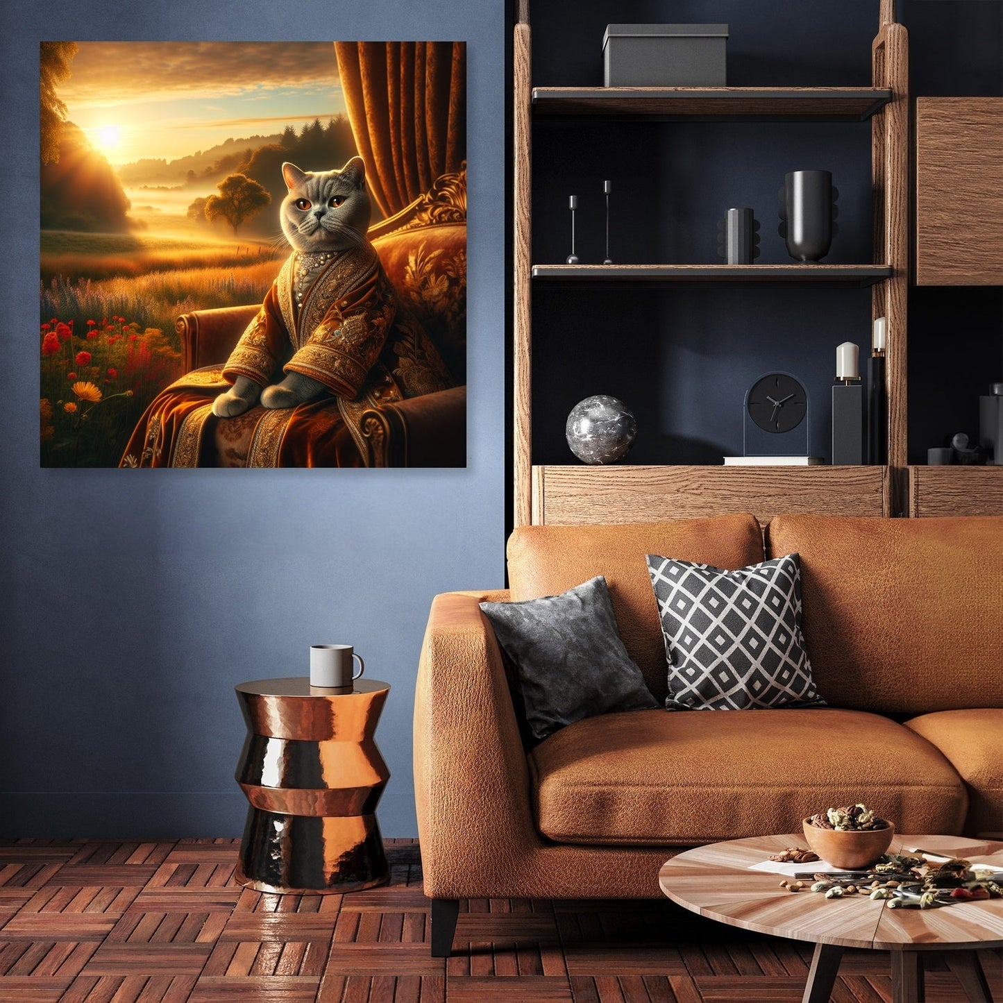 Regal Dawn Cat Majesty Canvas