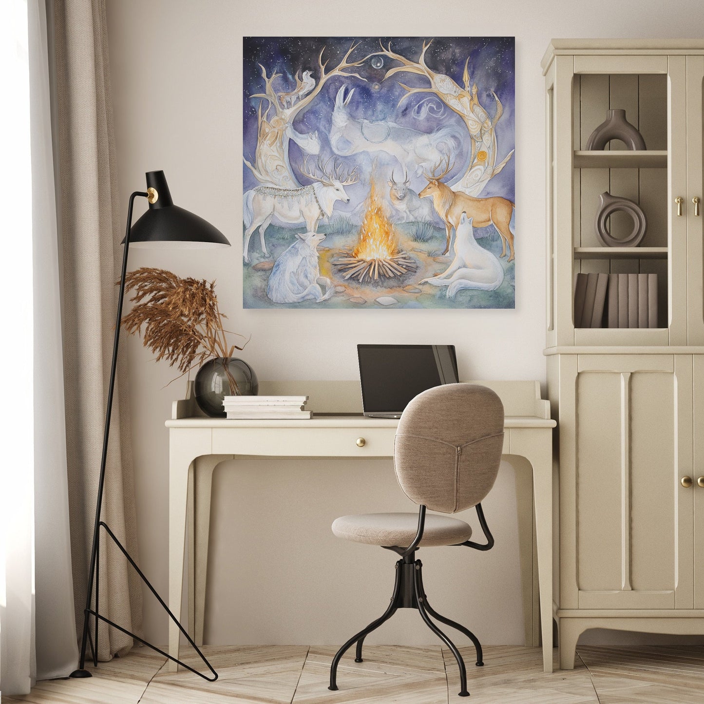 Sacred Animal Fire Canvas