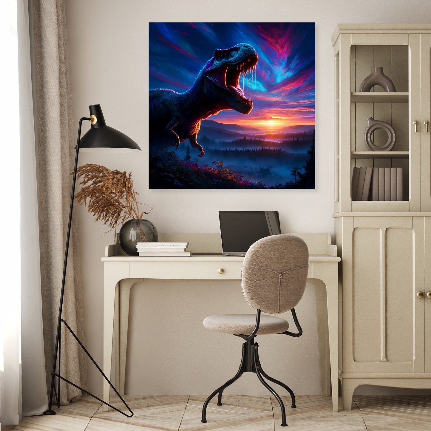 Twilight Roar Rex Canvas