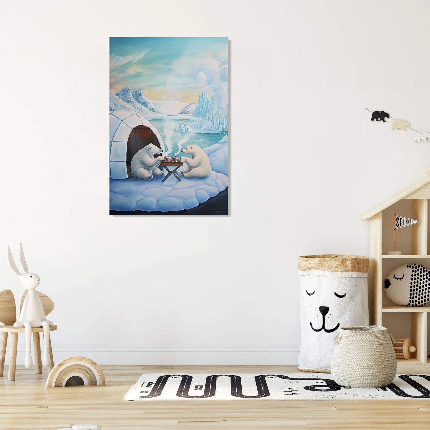 Polar Bears’ Tea Party Canvas