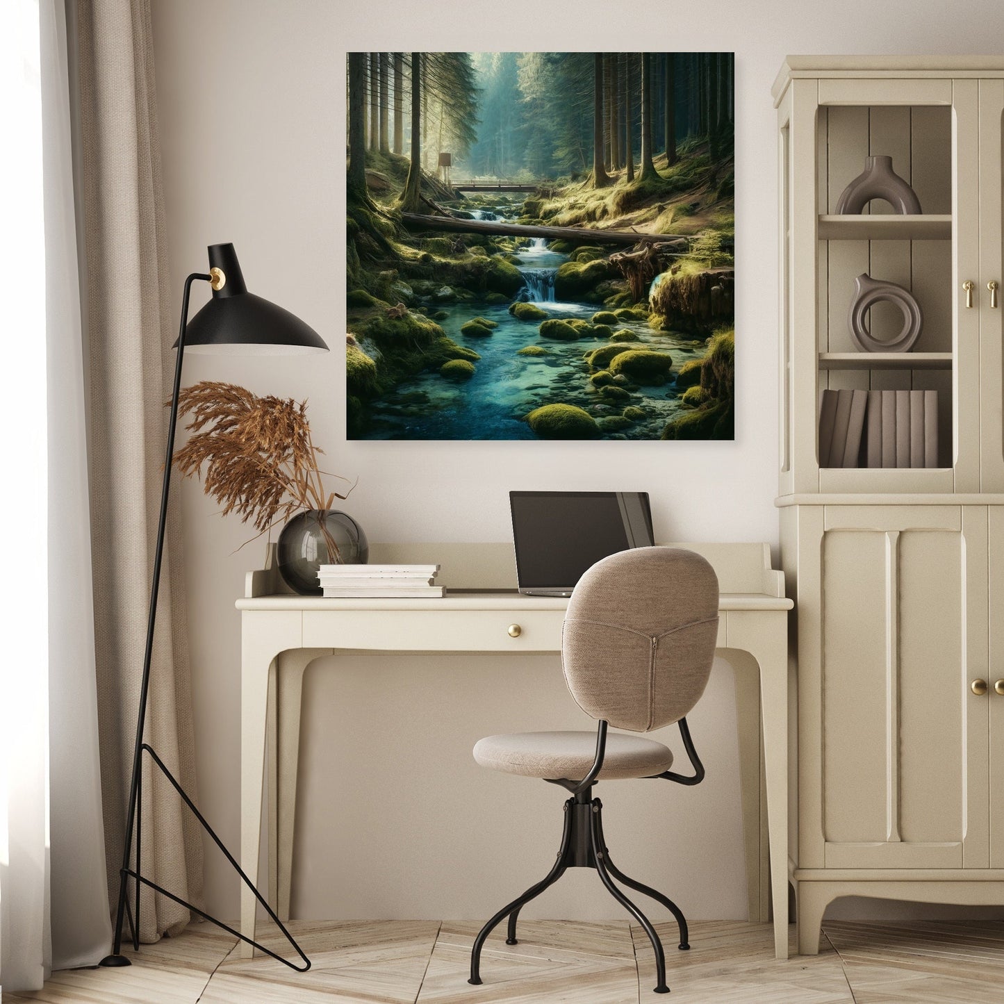 Forest Stream Serenity Canvas