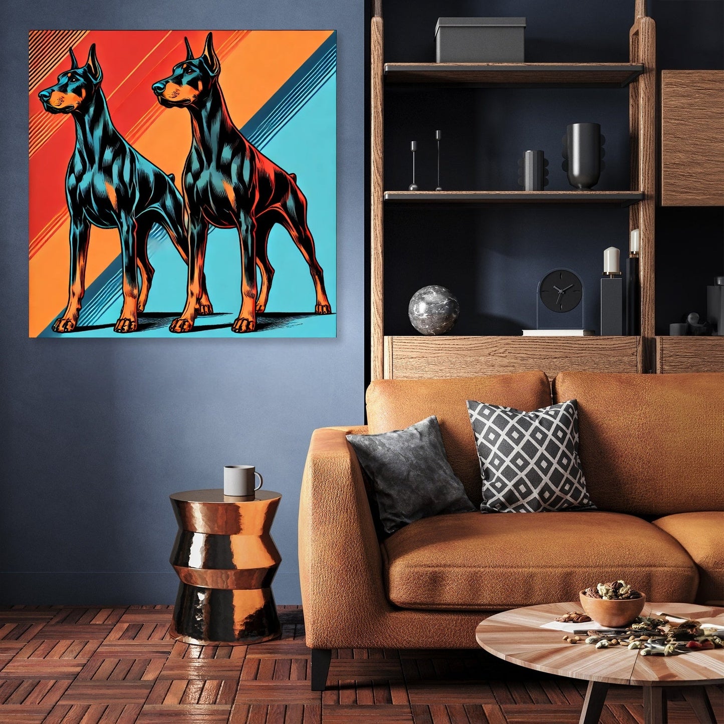 Dynamic Dobermans Canvas