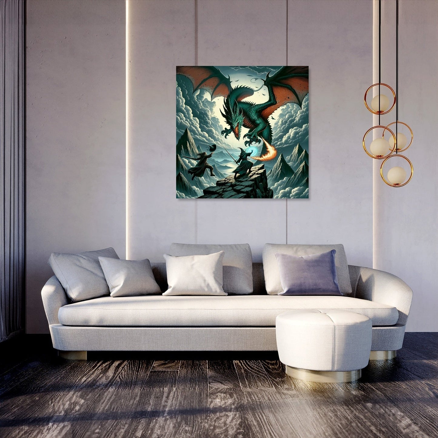 Dragon Battle Canvas