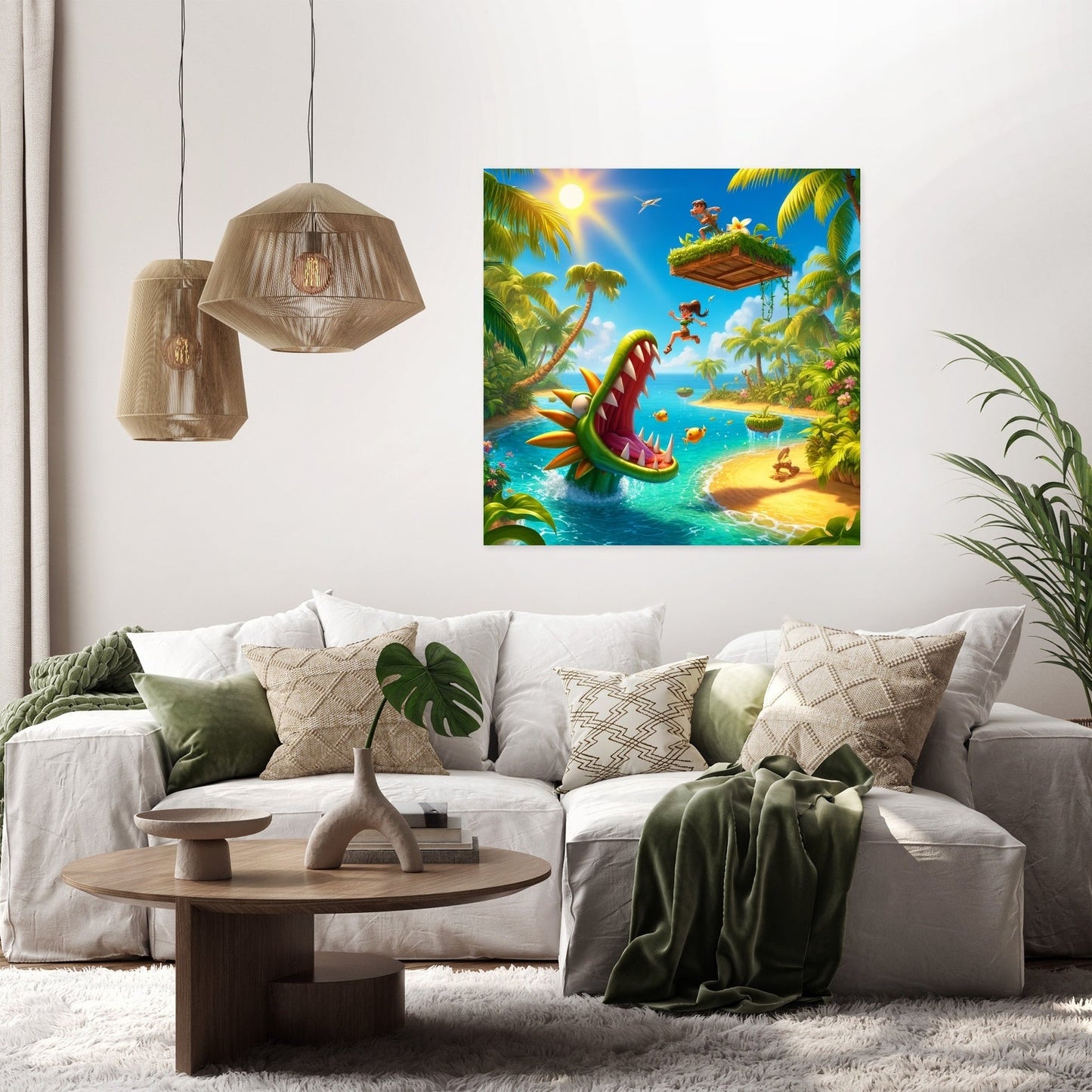 Tropical Island Escape Canvas