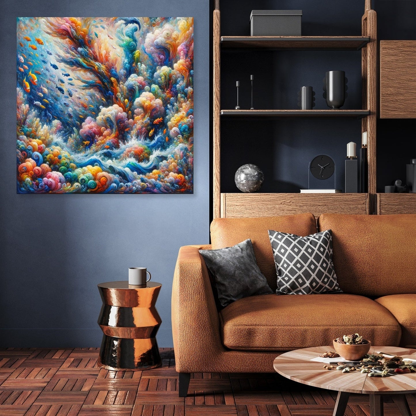 Coral Harmony Canvas