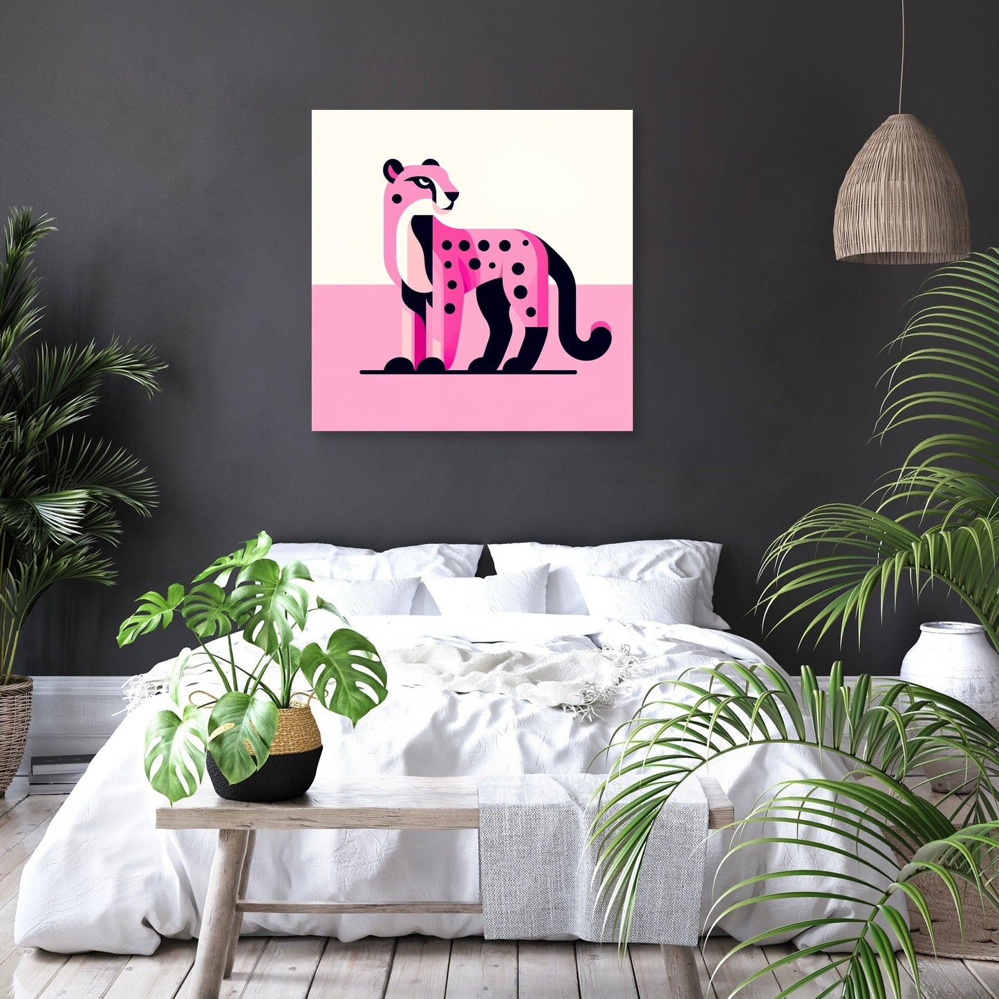 Pink Cheetah Charm Canvas
