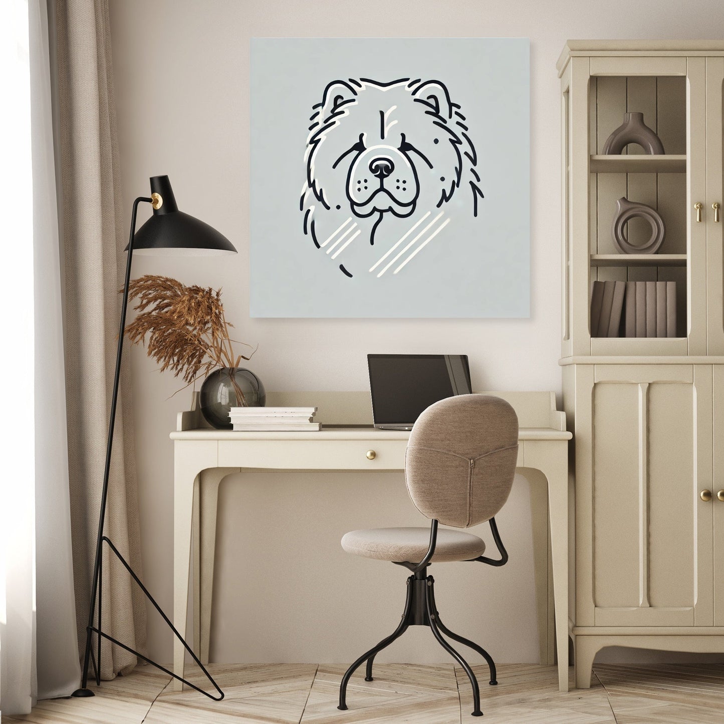 Minimalist Chow Chow Canvas