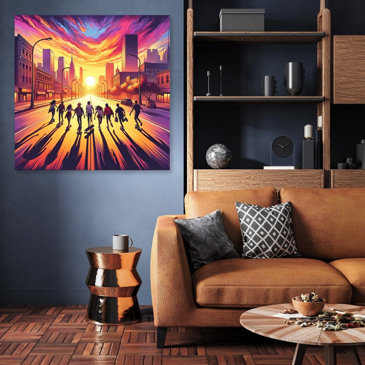 Golden Hour Skateboard Summer Canvas