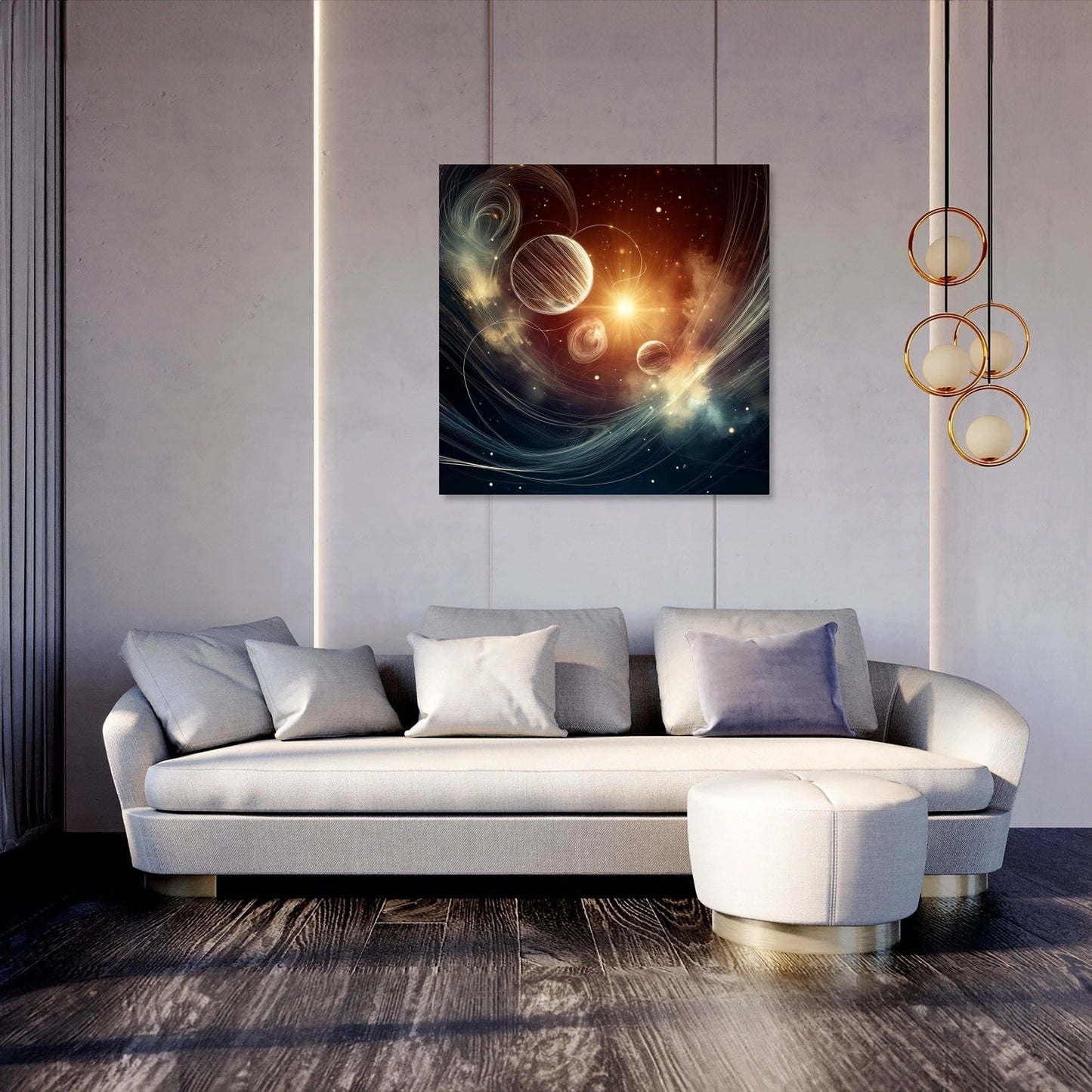Nebula Lines Canvas
