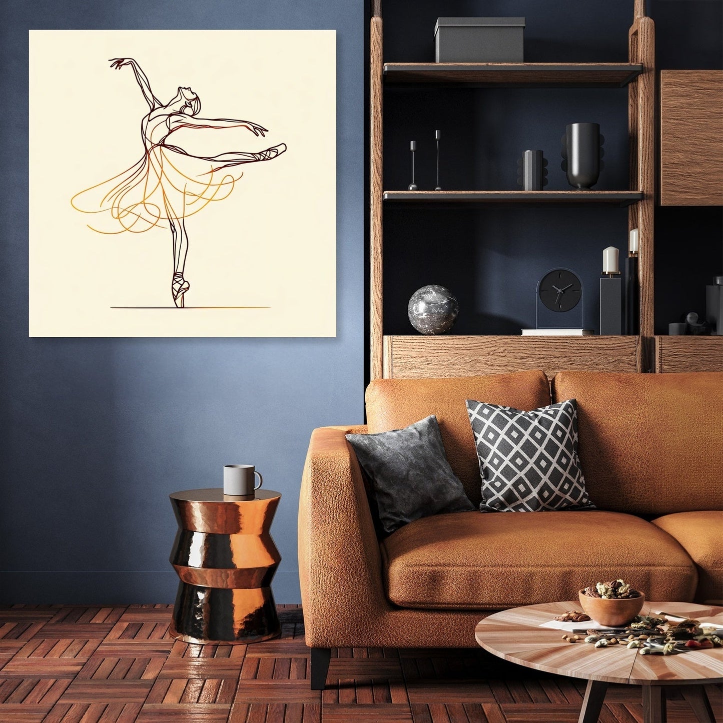 Ballet Dancer in Warm Colors Canvas