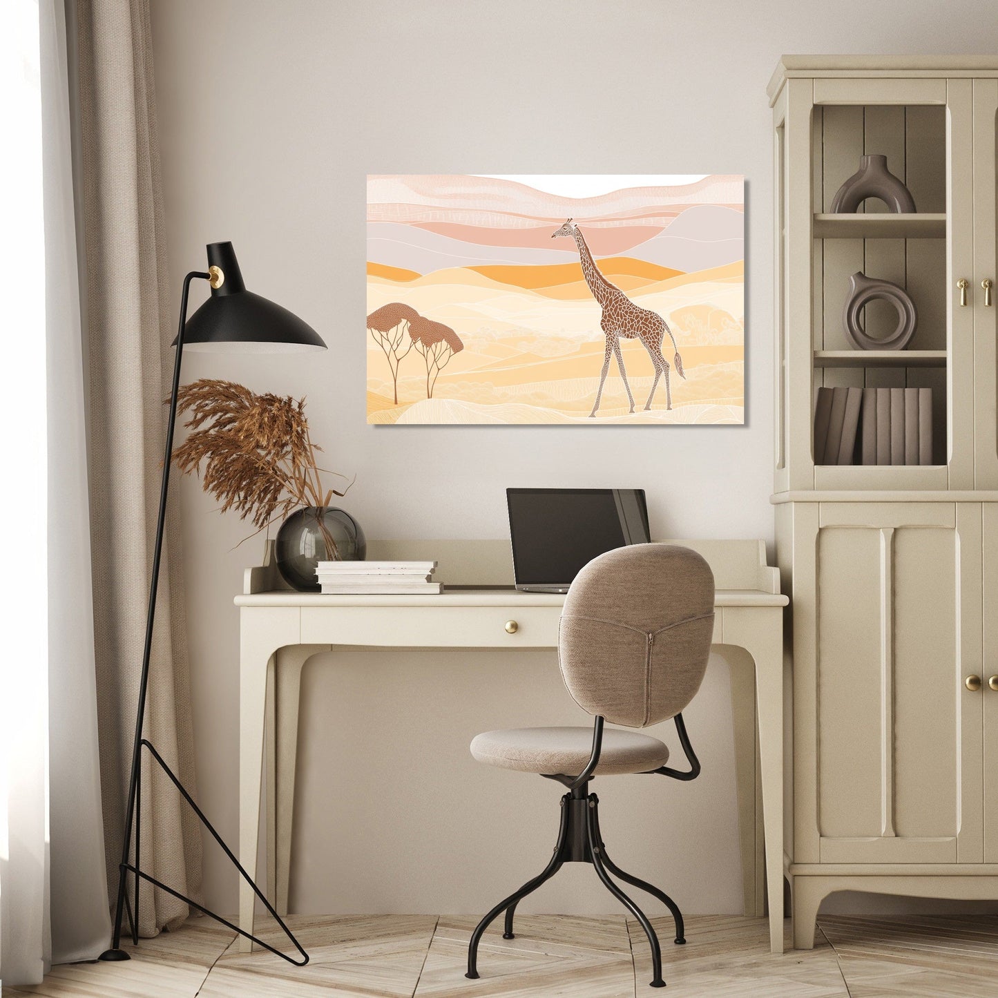 Graceful Giraffe Savannah Canvas