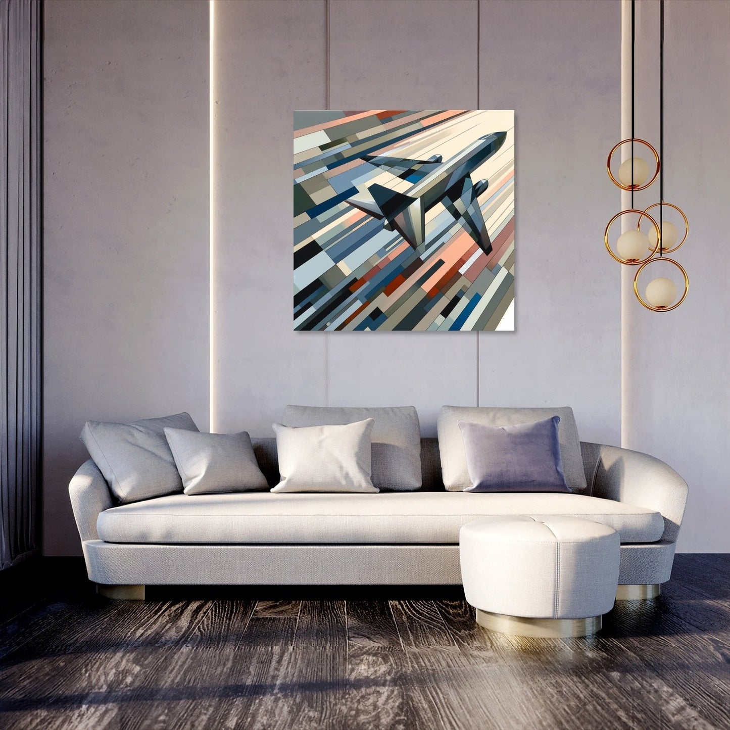 Abstract Flight Patterns Canvas