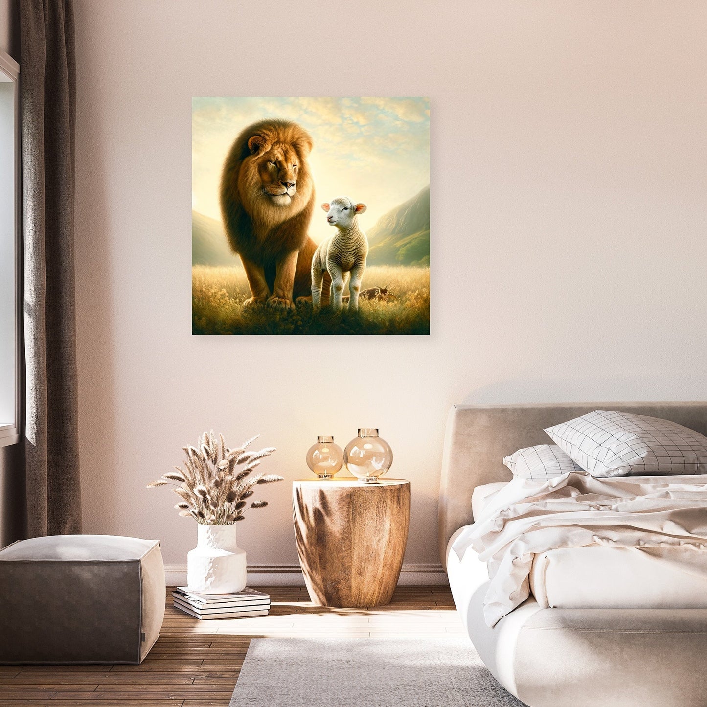 Sheep and Lion Harmony Canvas