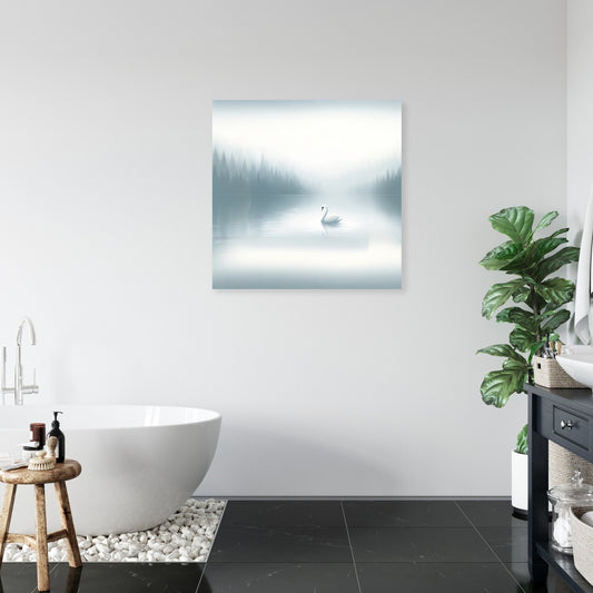 Serene Swan Lake Canvas