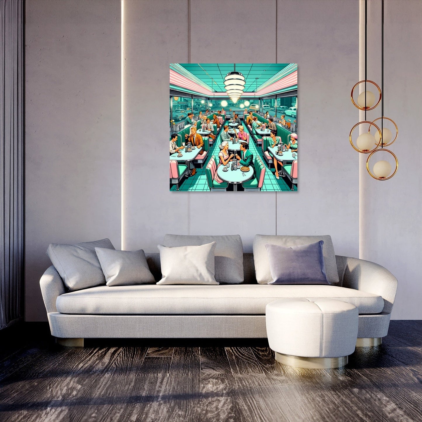 Retro Diner Revival Canvas