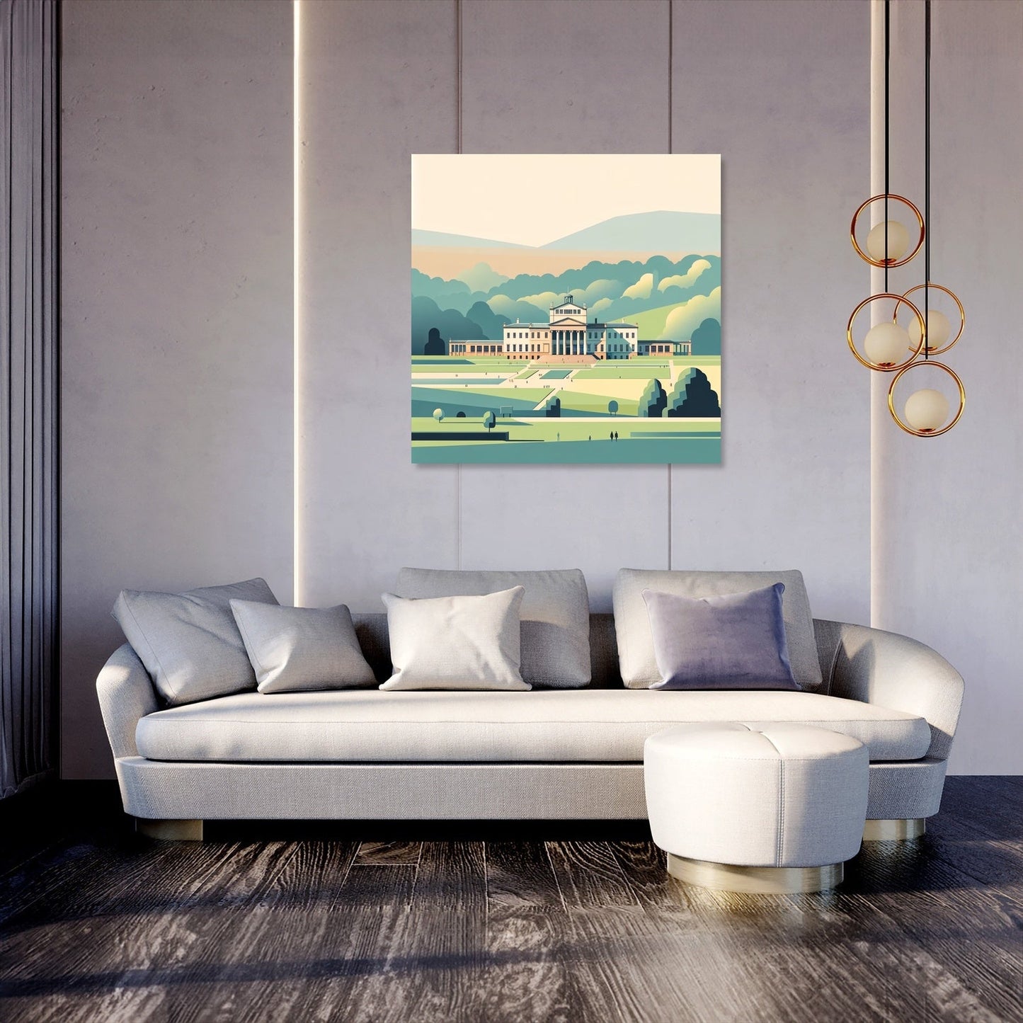 Manchester Heaton Park Serene Minimalism Canvas