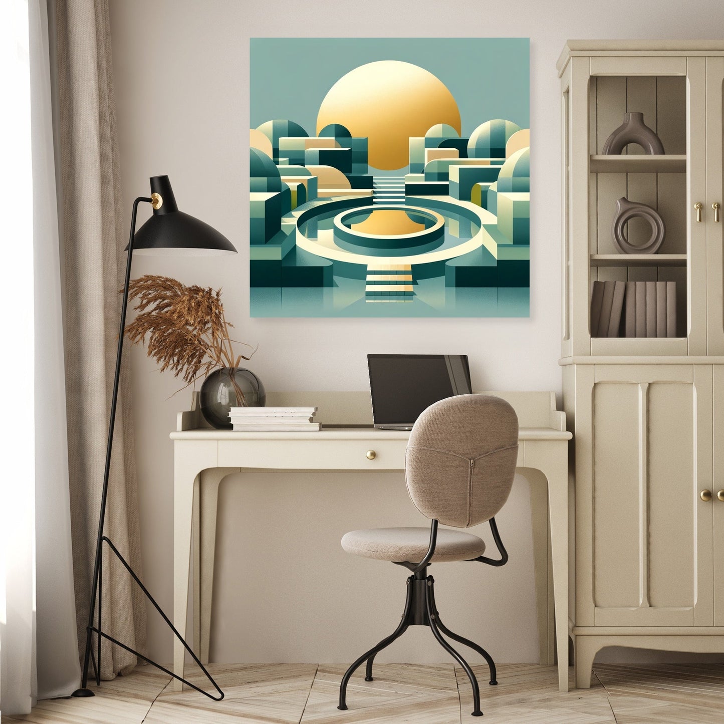 Geometric Serenity Canvas