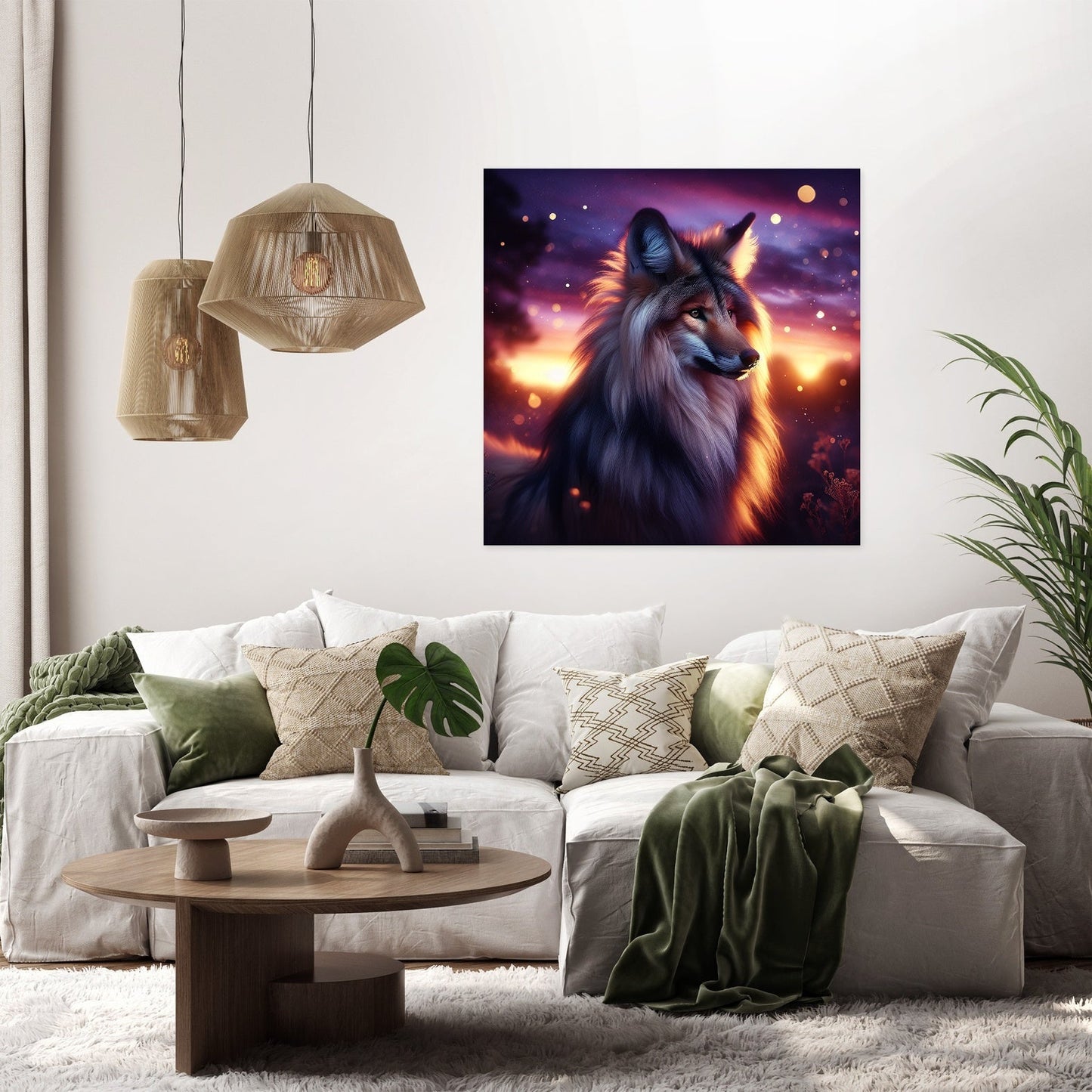 Twilight Majesty: Maned Wolf Canvas