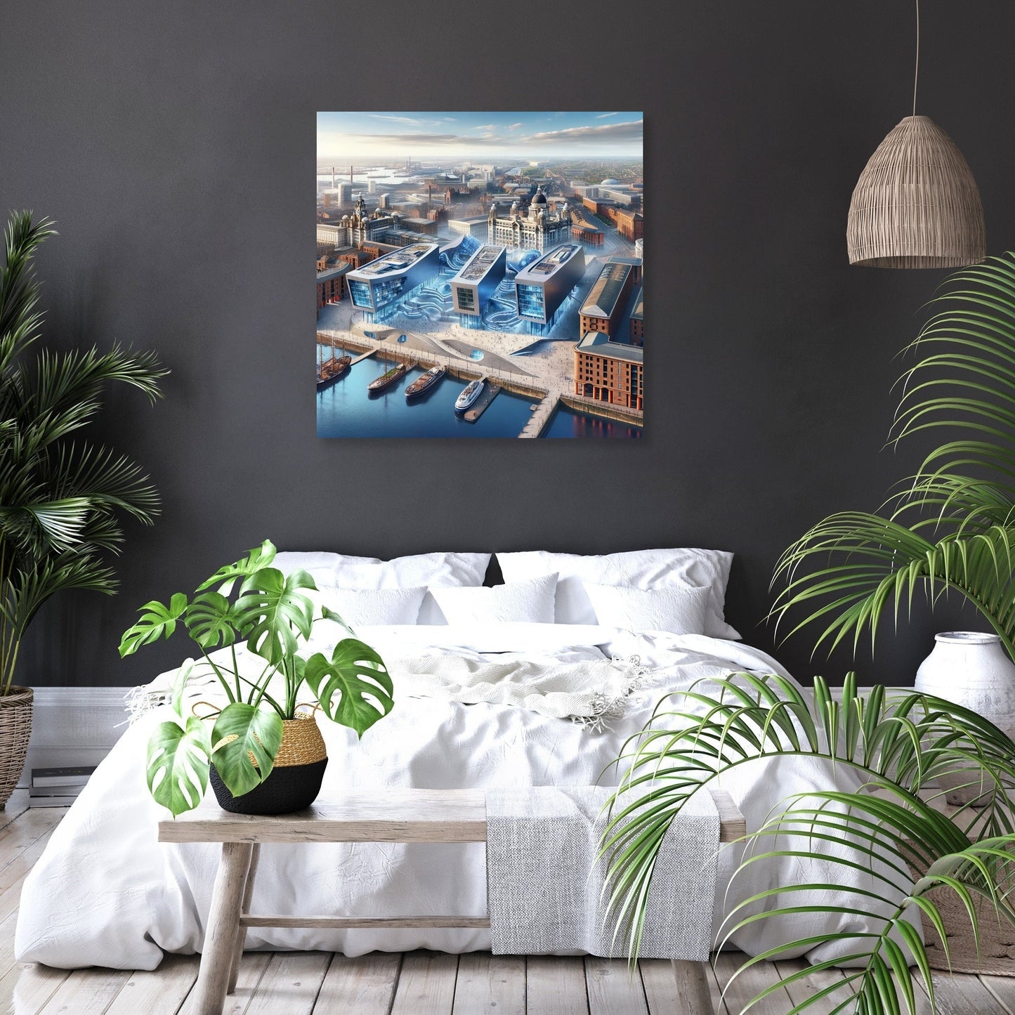 Panoramic Liverpool Canvas