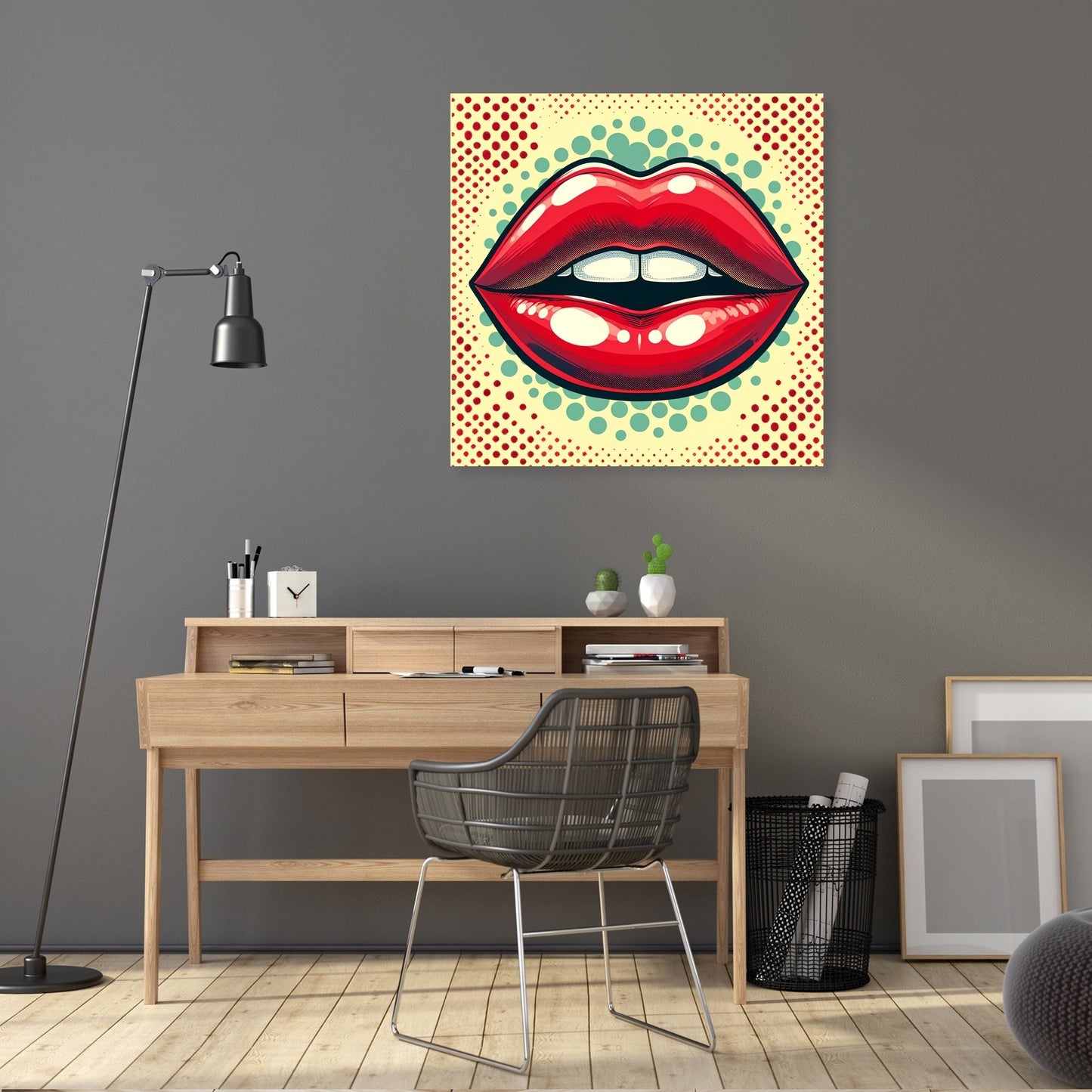 Red Lips Pop Canvas