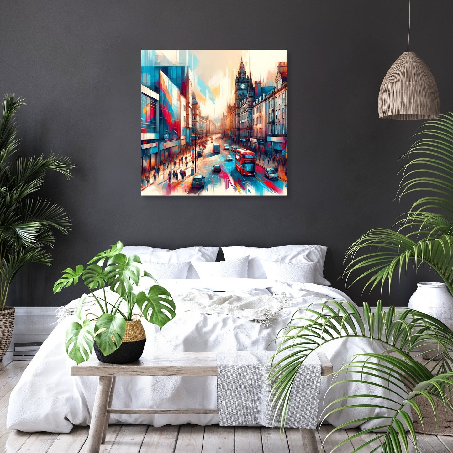 Aberdeen's Union Street Vibrance Canvas