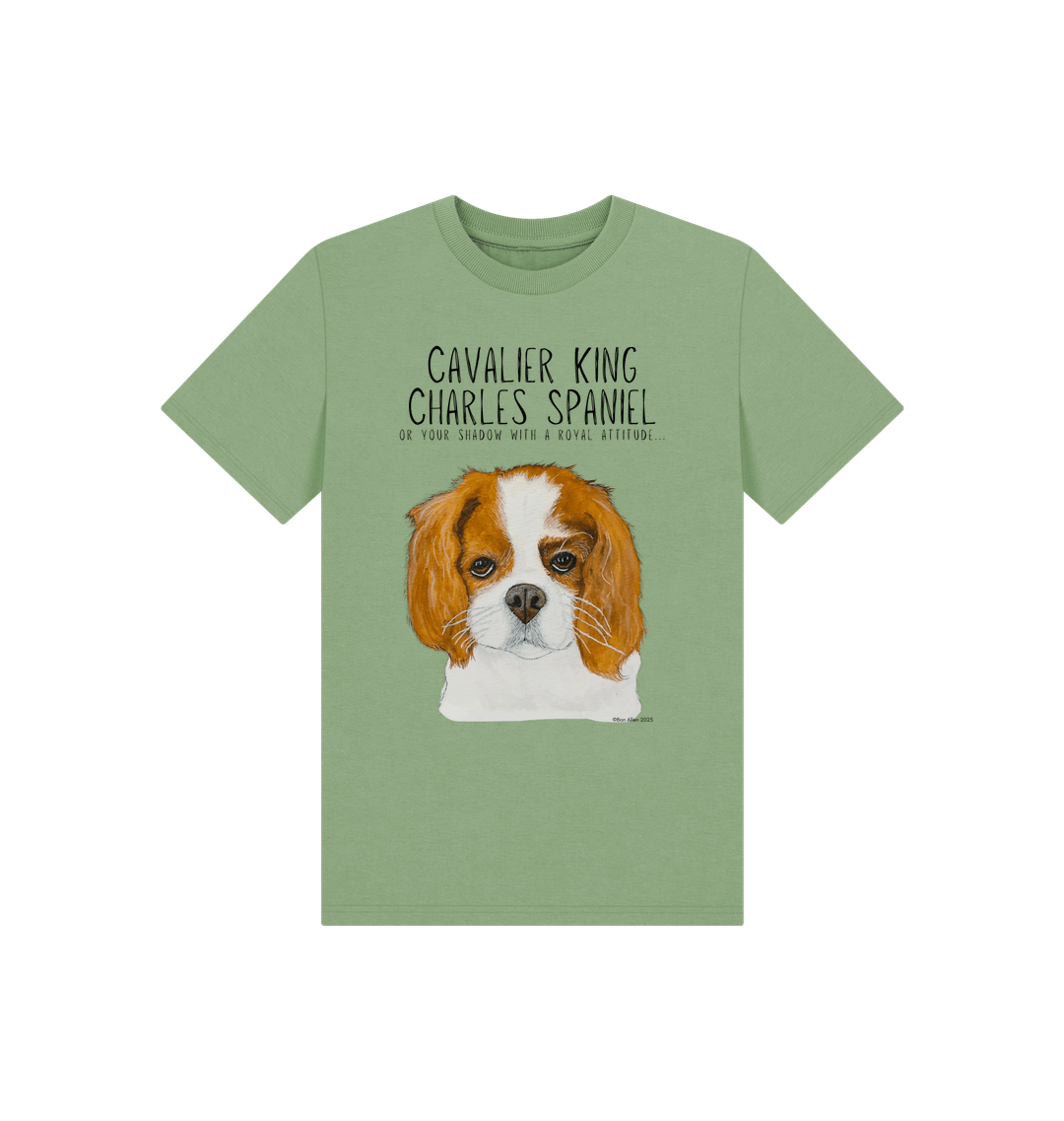 Tiny Royal, Big Attitude: Eco Kids Tee Featuring Their Noble Fluffy Shadow