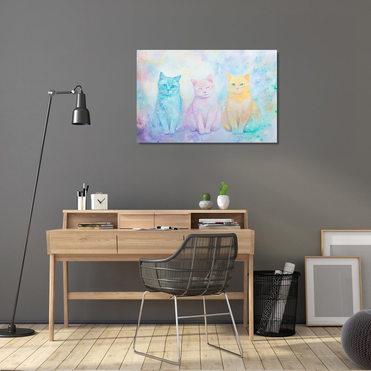 Tricolour Cats Canvas