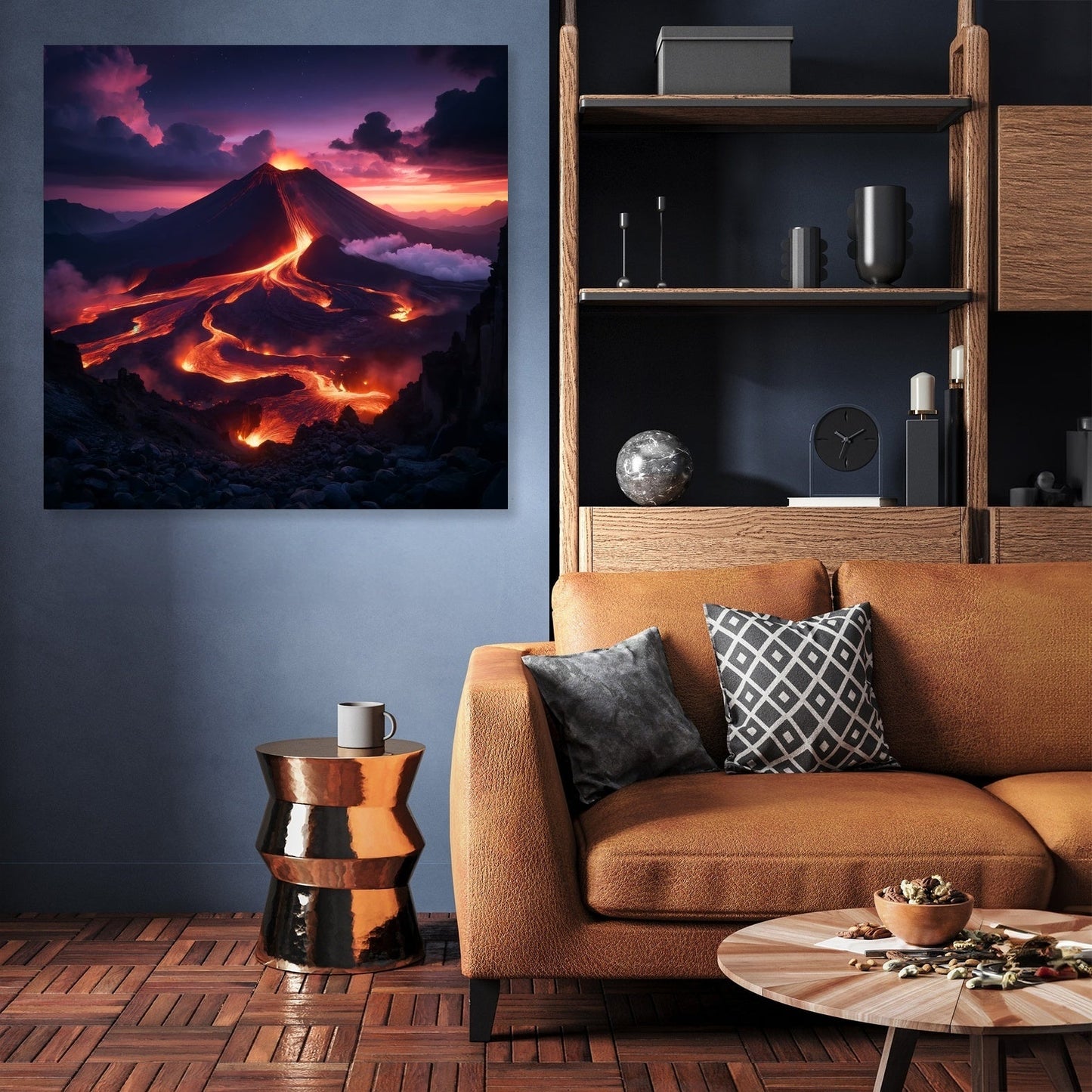 Twilight Volcano Canvas