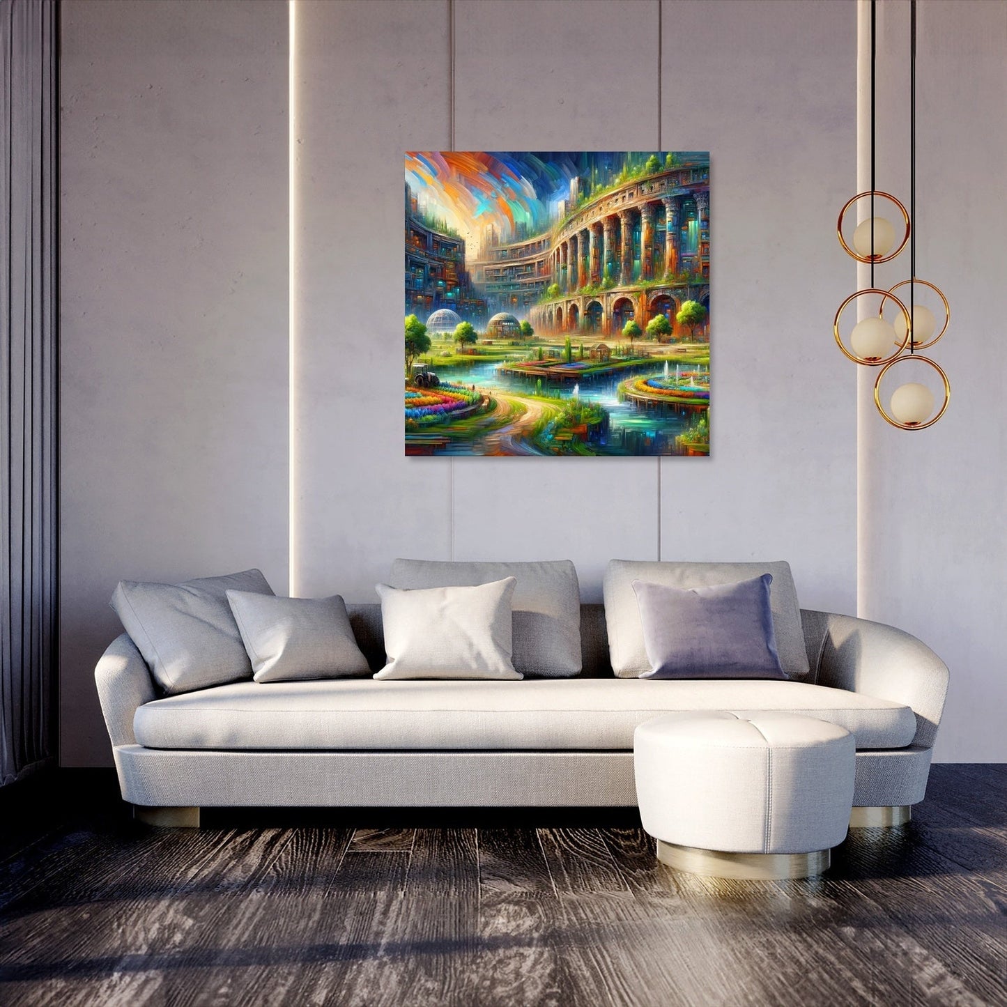 Future Echoes Amidst Ruins Canvas