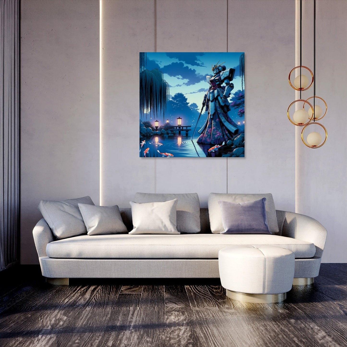 Mecha Geisha at Dusk Canvas