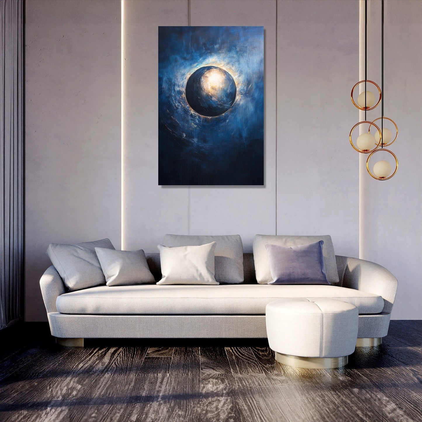 Celestial Whisper Eclipse Canvas