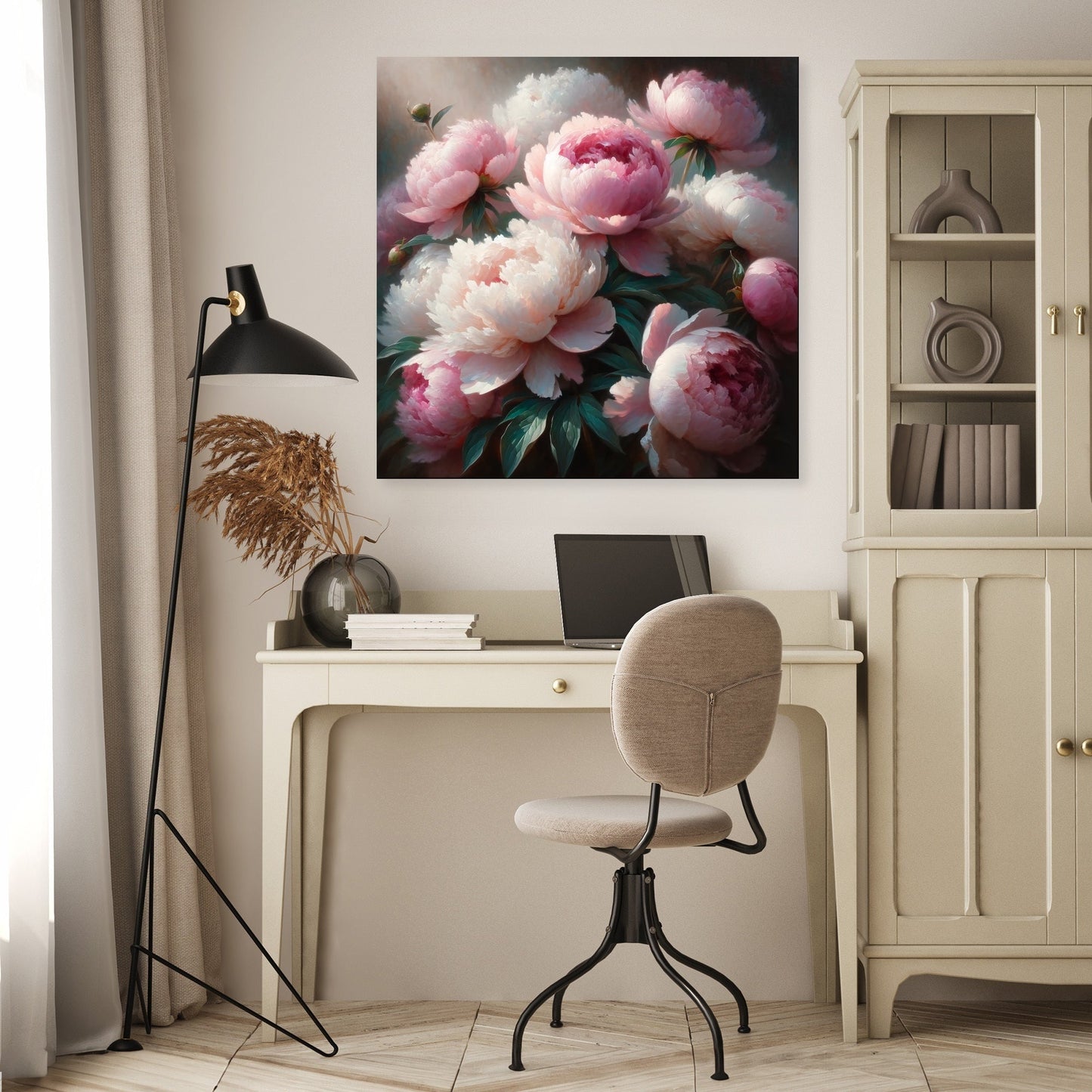 Morning Embrace Peonies Canvas