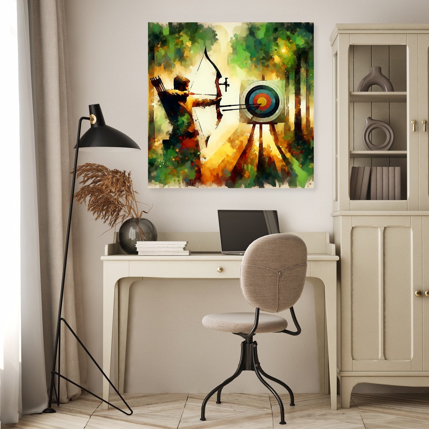 Focused Archer Canvas