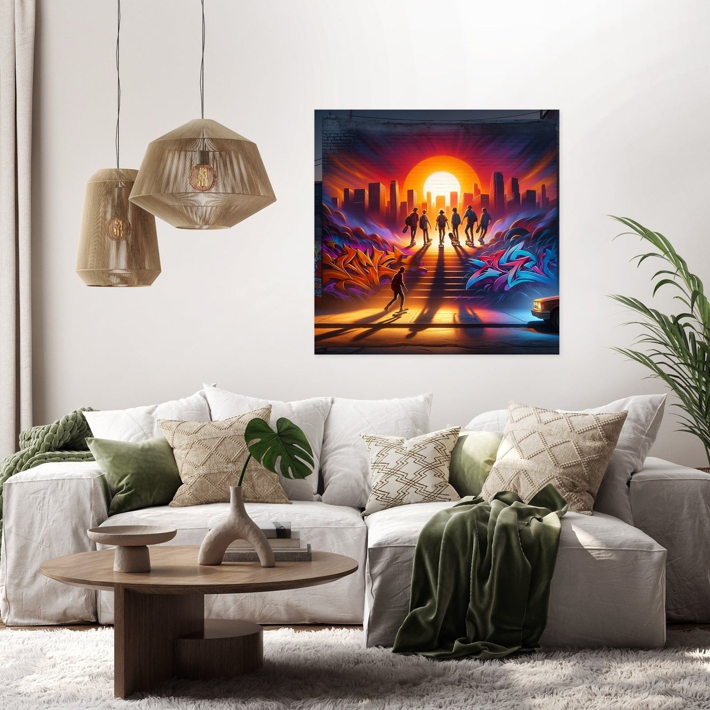 Sunset Skate Session Canvas