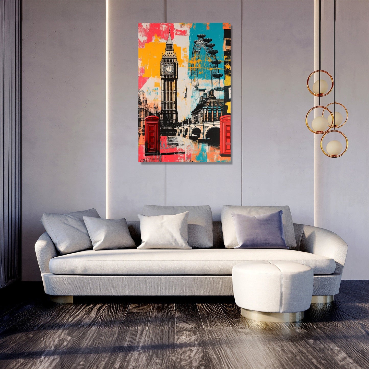 London Icons Burst Canvas