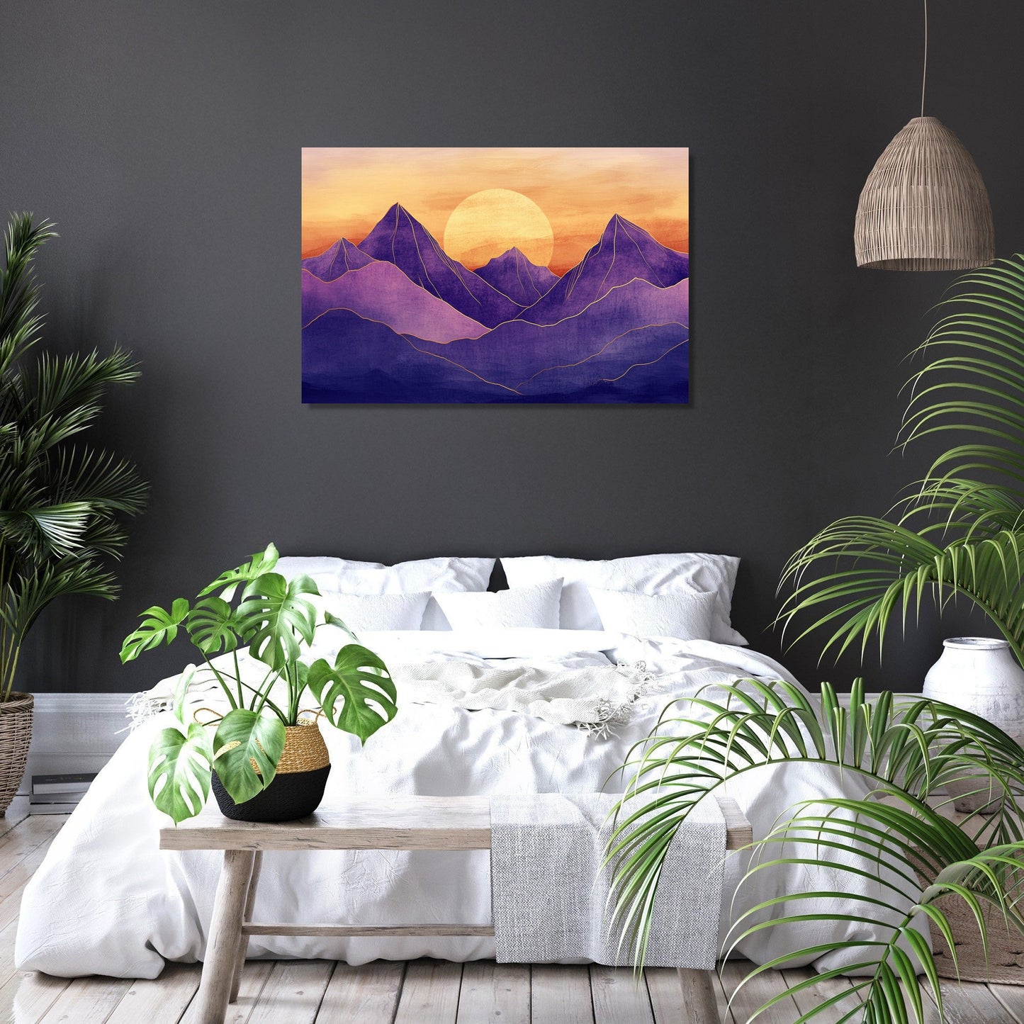 Mountain Sunset Serenity Canvas