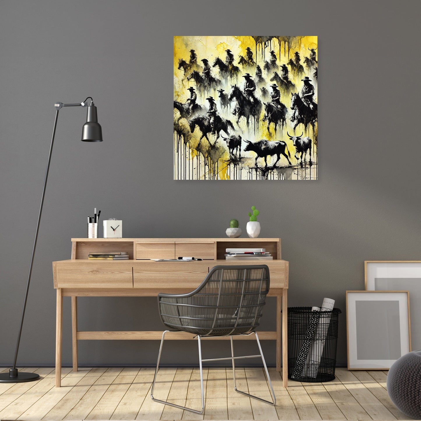 Western Ink Montage Canvas