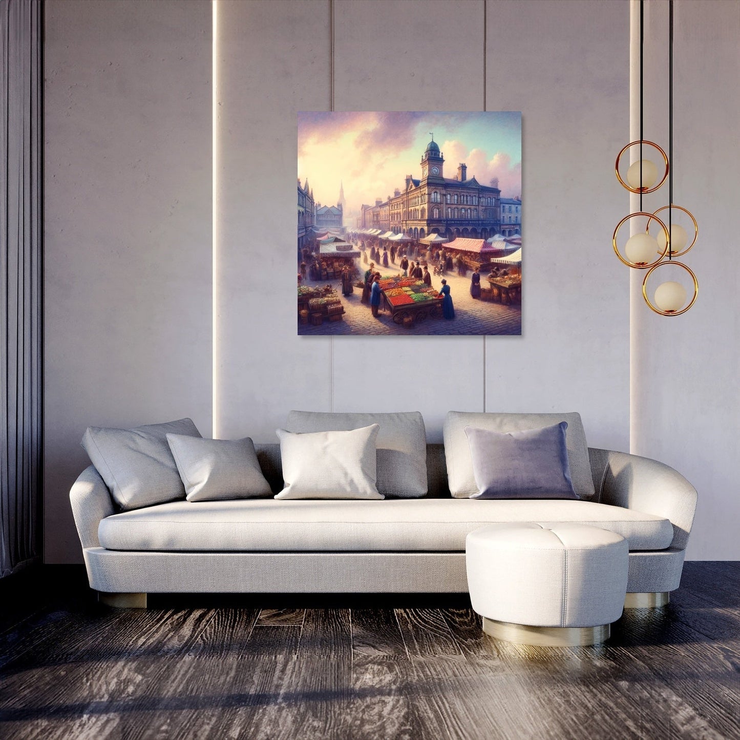 Rochdale Market Day Canvas