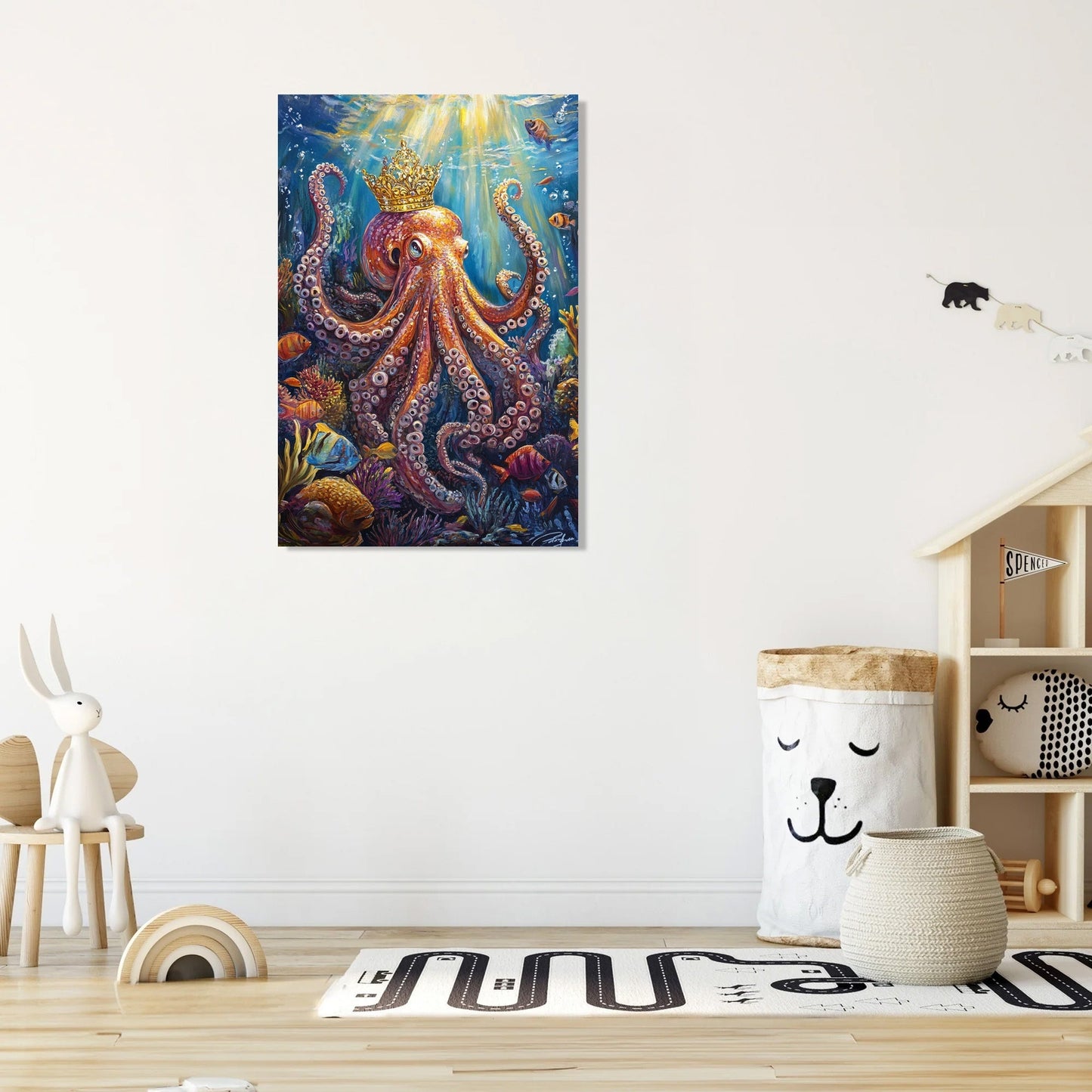 Ocean King Octopus Canvas