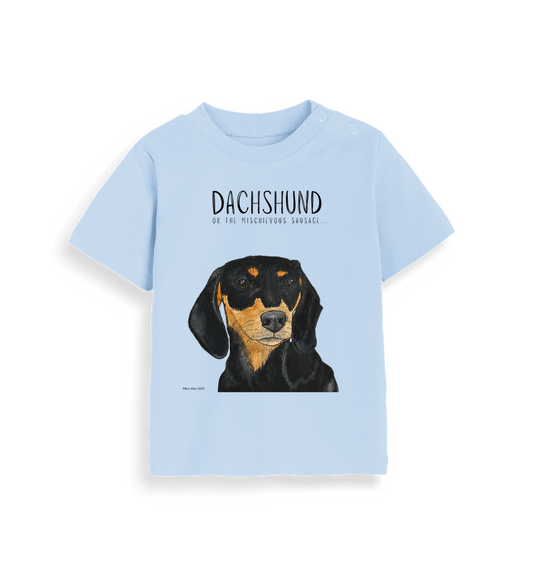 Black & Tan Dachshund Baby Tee – Small But Mighty!