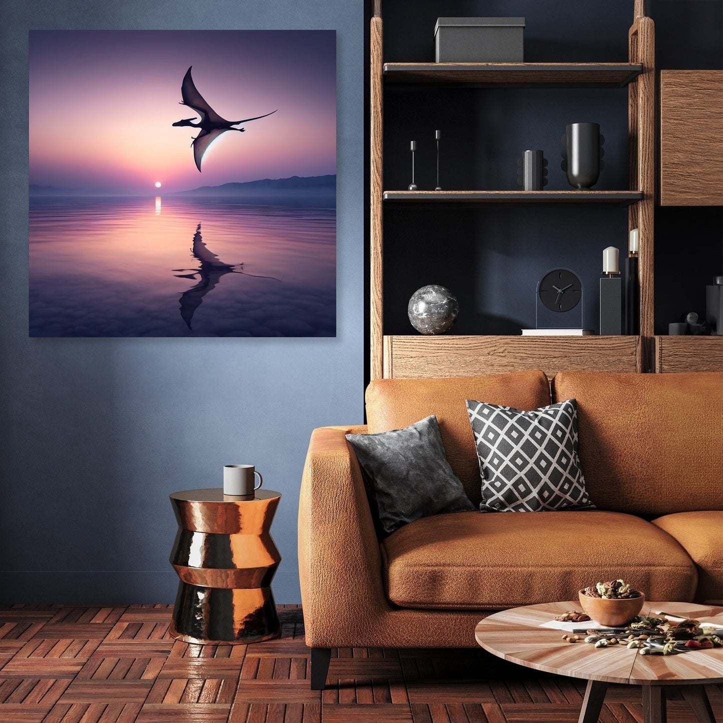 Twilight Glide Pterodactyl Canvas