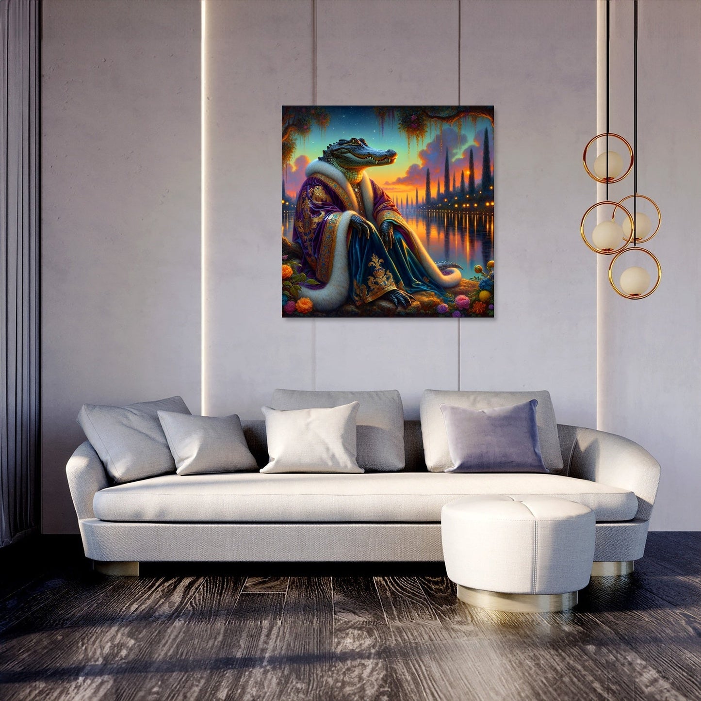 Regal Alligator Dusk Canvas
