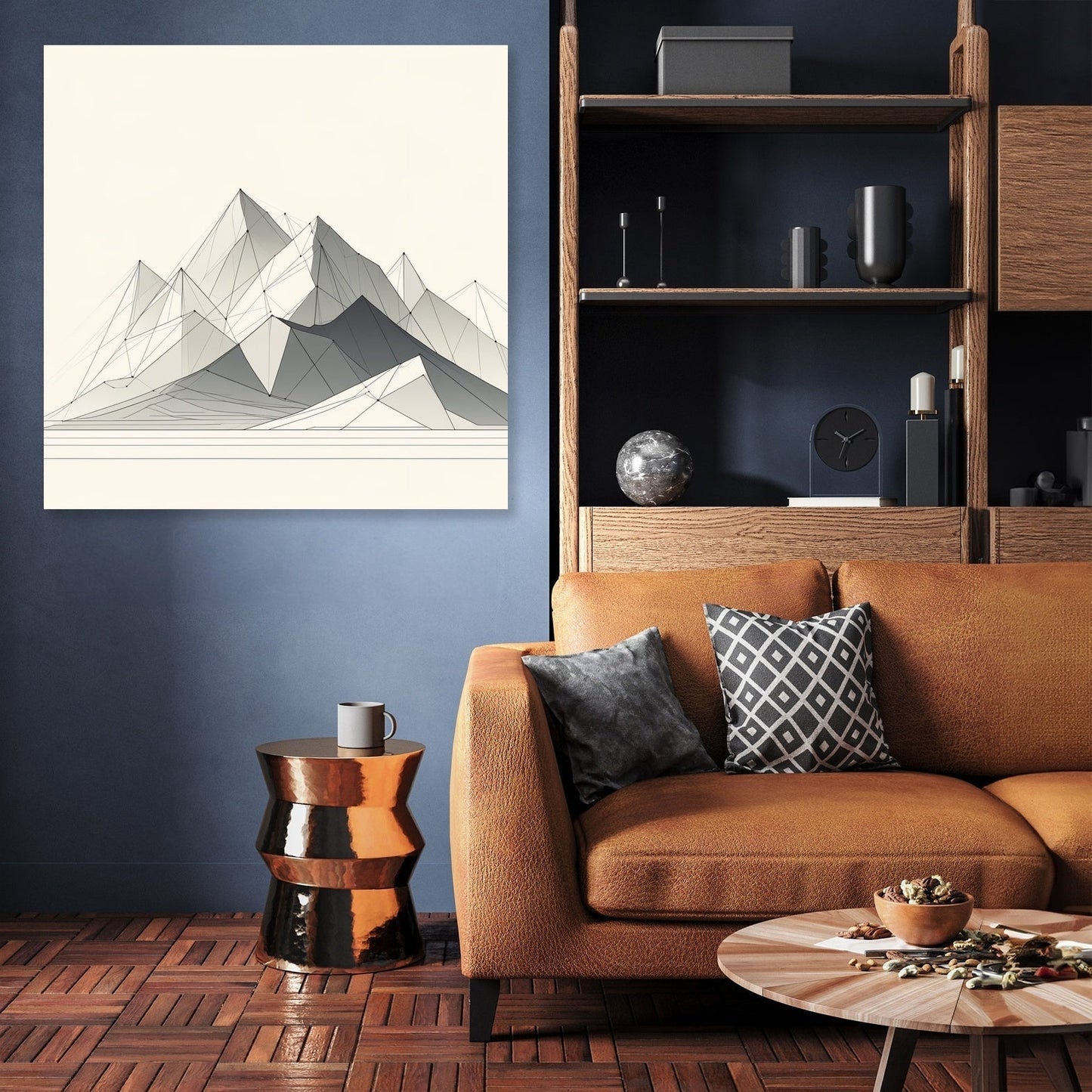 Geometric Peaks Canvas